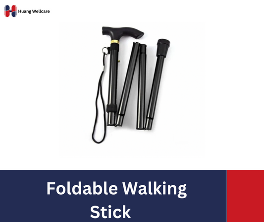 Foldable Walking Stick Black/Coffee